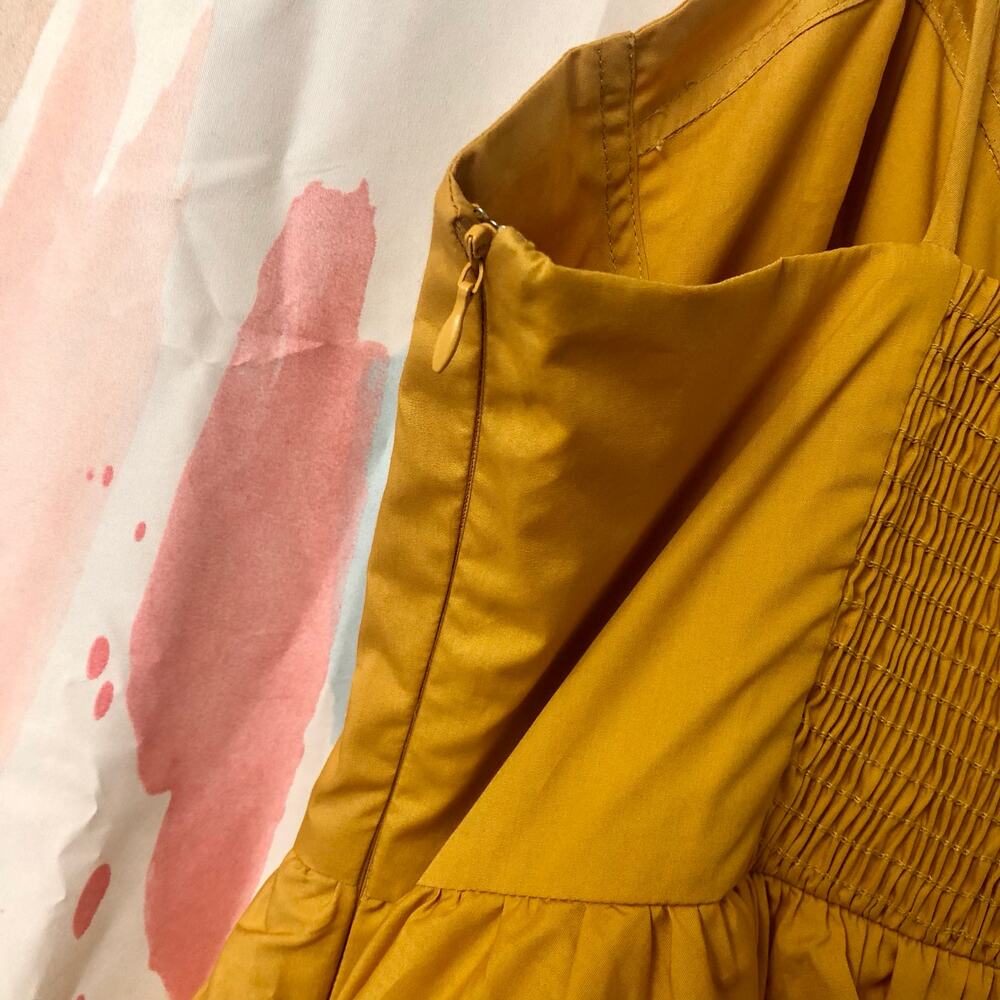 MISA Los Angeles Rosie Dress in Marigold Gold / Yellow Size Large - Picture 13 of 14